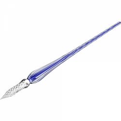 Toc Caligrafic de Sticla 18 cm Jacques Herbin Twisted Glass Pen Night Blue