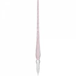 Toc Caligrafic de Sticla 18 cm Jacques Herbin Twisted Glass Pen Pale Pink