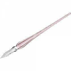 Toc Caligrafic de Sticla 18 cm Jacques Herbin Twisted Glass Pen Pale Pink