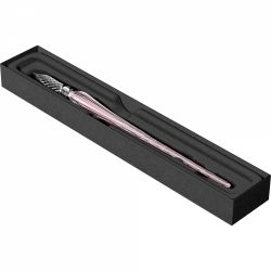 Toc Caligrafic de Sticla 18 cm Jacques Herbin Twisted Glass Pen Pale Pink