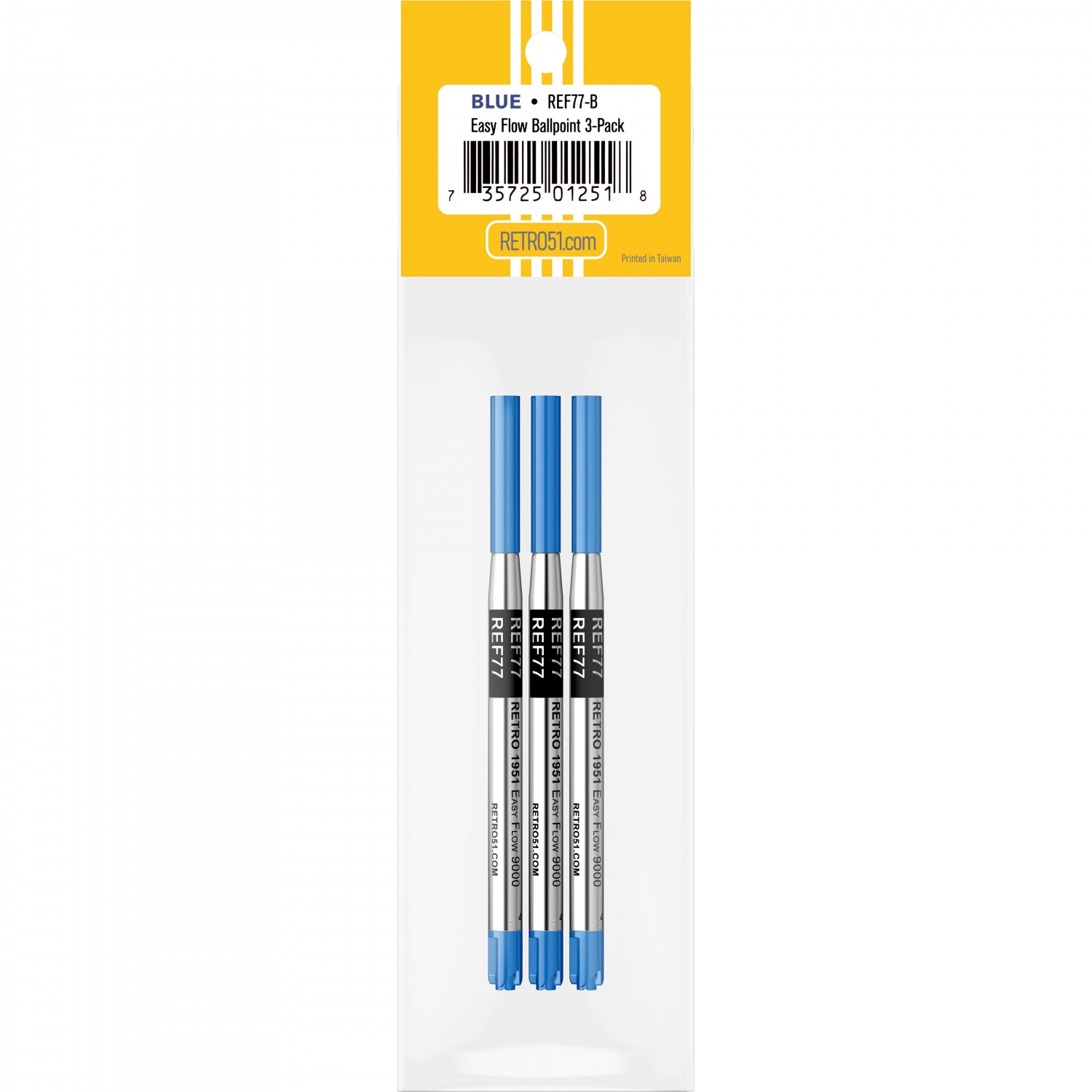 Imagine Produs Mina Pix Retro 51 Easy Flow 9000 Blue - Mediu - 3 buc