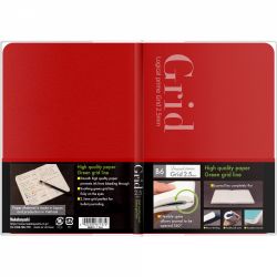 Caiet B6 Nakabayashi Logical Prime Grid HQP Red - Ivory Grid 2.5 mm - 240 pagini 75 g/mp - NB601-1