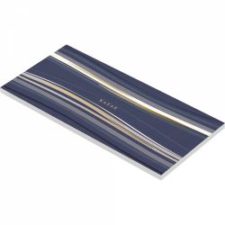 Blocnotes 180 x 85 mm Nakabayashi Kazae Memo Pad Navy - Ivory Lined 8 mm - 80 foi 75 g/mp - TKE-MP-NV