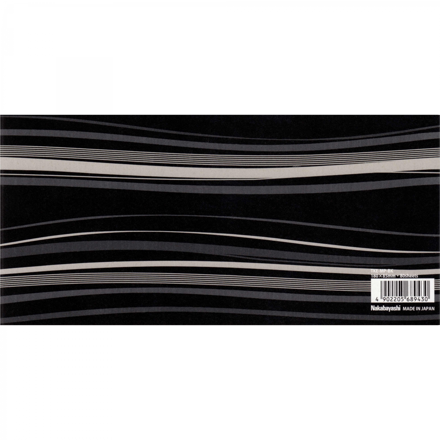Imagine Produs Blocnotes 180 x 85 mm Nakabayashi Kazae Memo Pad Black - Ivory Lined 8 mm - 80 foi 75 g mp - TKE-MP-BK