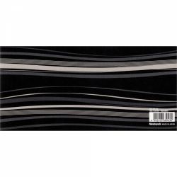 Blocnotes 180 x 85 mm Nakabayashi Kazae Memo Pad Black - Ivory Lined 8 mm - 80 foi 75 g/mp - TKE-MP-BK