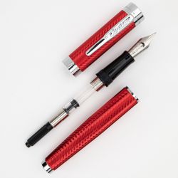 Stilou Conklin Herringbone Signature Red CT