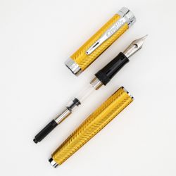 Stilou Conklin Herringbone Signature Yellow CT