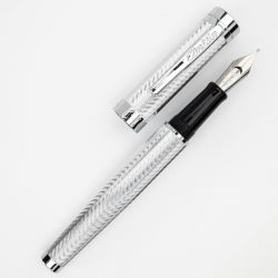 Stilou Conklin Herringbone Signature Silver CT