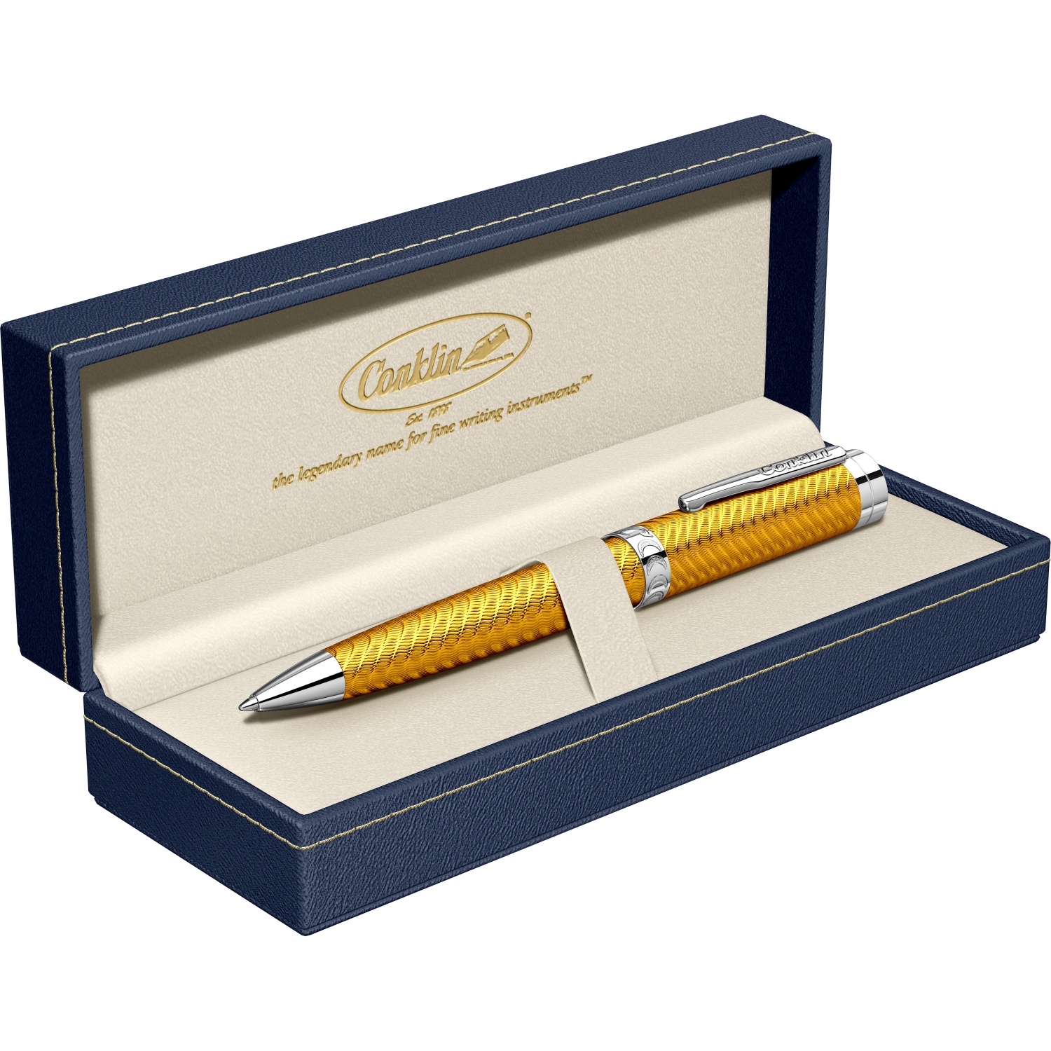 Imagine Produs Pix Conklin Herringbone Signature Yellow CT