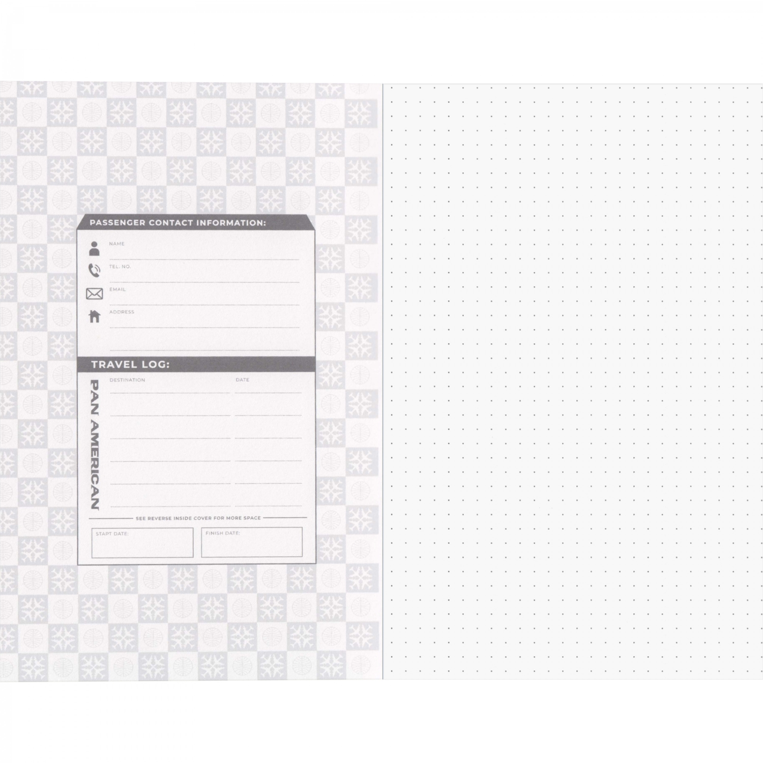 Imagine Produs Caiet A5+ Retro 51 Classic Notebook Pan Am - Passport - White Dot Grid 5 mm - 144 pagini 100 g mp - RNB-PanAm-C