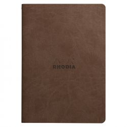 Caiet A5 Rhodia Rhodiarama Sewn Spine Chocolate - Ivory Lined 7 mm - 64 pagini 90 g/mp - 116403C