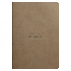 Caiet A5 Rhodia Rhodiarama Sewn Spine Taupe - Ivory Lined 7 mm - 64 pagini 90 g mp - 116404C