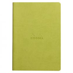 Caiet A5 Rhodia Rhodiarama Sewn Spine Anise Green - Ivory Dot Drid 5 mm - 64 pagini 90 g/mp - 116456C