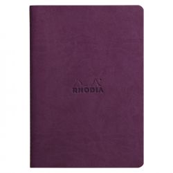 Caiet A5 Rhodia Rhodiarama Sewn Spine Purple - Ivory Lined 7 mm - 64 pagini 90 g/mp - 116410C