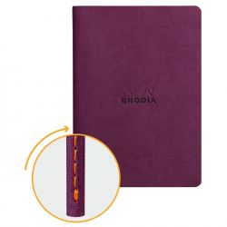 Caiet A5 Rhodia Rhodiarama Sewn Spine Purple - Ivory Lined 7 mm - 64 pagini 90 g/mp - 116410C