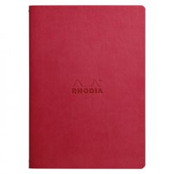 Caiet A5 Rhodia Rhodiarama Sewn Spine Poppy - Ivory Lined 7 mm - 64 pagini 90 g/mp - 116413C