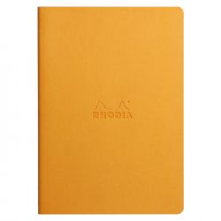 Caiet A5 Rhodia Rhodiarama Sewn Spine Orange - Ivory Lined 7 mm - 64 pagini 90 g/mp - 116415C