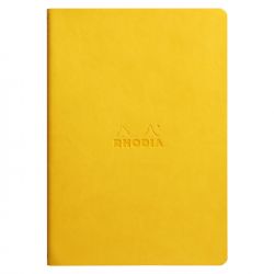 Caiet A5 Rhodia Rhodiarama Sewn Spine Daffodil Yellow - Ivory Lined 7 mm - 64 pagini 90 g/mp - 116416C