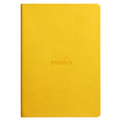 Caiet A5 Rhodia Rhodiarama Sewn Spine Daffodil Yellow - Ivory Dot Drid 5 mm - 64 pagini 90 g mp - 116466C