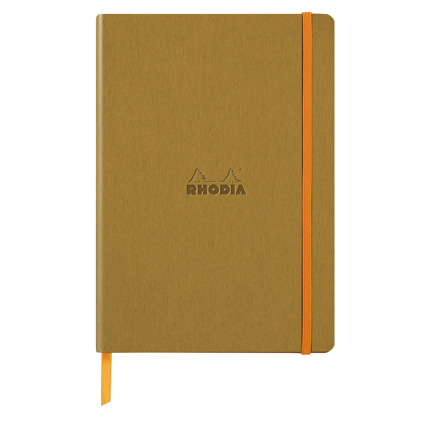 Imagine Produs Caiet A5 Rhodia Rhodiarama Softcover Webnotebook Gold - Ivory Lined 7 mm - 160 pagini 90 g mp - 117382C