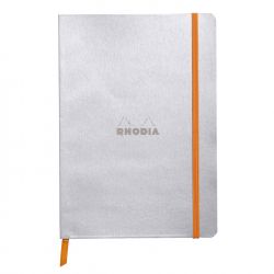 Caiet A5 Rhodia Rhodiarama Softcover Silver - Ivory Lined 7 mm - 160 pagini 90 g/mp - 117401C