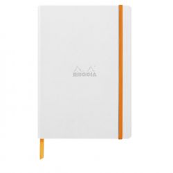 Caiet A5 Rhodia Rhodiarama Softcover White - Ivory Lined 7 mm - 160 pagini 90 g/mp - 117386C