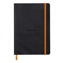 Caiet A5 Rhodia Rhodiarama Softcover Black - Ivory Lined 7 mm - 160 pagini 90 g/mp - 117402C