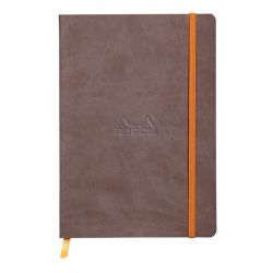 Caiet A5 Rhodia Rhodiarama Softcover Webnotebook Chocolate - Ivory Dot Grid 5 mm - 160 pagini 90 g mp - 117453C