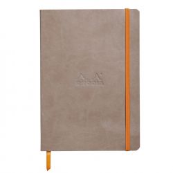 Caiet A5 Rhodia Rhodiarama Softcover Taupe - Ivory Lined 7 mm - 160 pagini 90 g/mp - 117404C