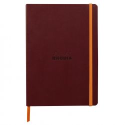 Caiet A5 Rhodia Rhodiarama Softcover Burgundy - Ivory Lined 7 mm - 160 pagini 90 g/mp - 117370C