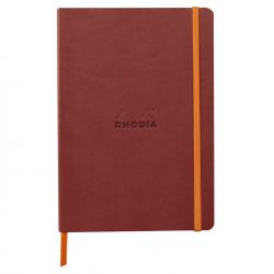 Caiet A5 Rhodia Rhodiarama Softcover Webnotebook Nacarat - Ivory Lined 7 mm - 160 pagini 90 g mp - 117371C