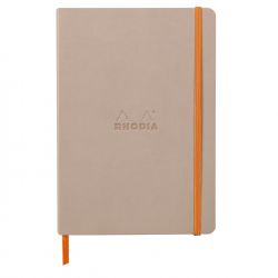 Caiet A5 Rhodia Rhodiarama Softcover Rose Smoke - Ivory Lined 7 mm - 160 pagini 90 g/mp - 117373C