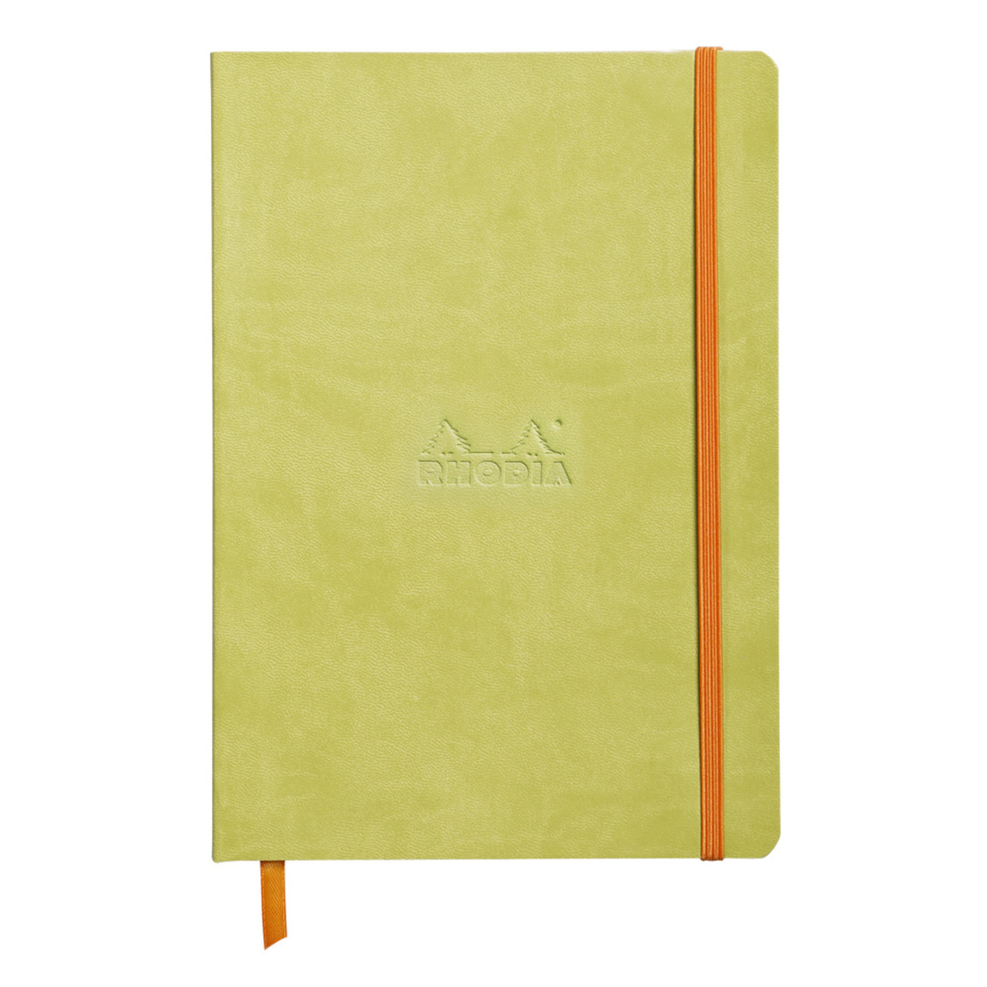 Imagine Produs Caiet A5 Rhodia Rhodiarama Softcover Webnotebook Anise Green - Ivory Lined 7 mm - 160 pagini 90 g mp - 117406C