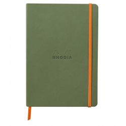 Caiet A5 Rhodia Rhodiarama Softcover Sage - Ivory Lined 7 mm - 160 pagini 90 g/mp - 117374C