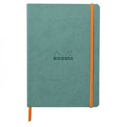 Caiet A5 Rhodia Rhodiarama Softcover Aqua - Ivory Lined 7 mm - 160 pagini 90 g/mp - 117377C