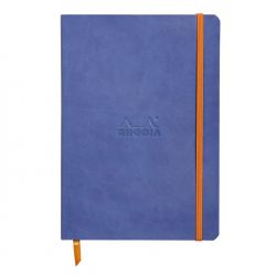 Caiet A5 Rhodia Rhodiarama Softcover Sapphire Blue - Ivory Lined 7 mm - 160 pagini 90 g/mp - 117408C