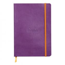 Caiet A5 Rhodia Rhodiarama Softcover Purple - Ivory Lined 7 mm - 160 pagini 90 g/mp - 117410C