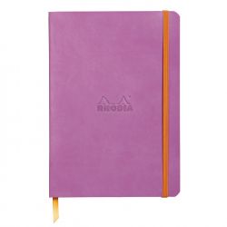 Caiet A5 Rhodia Rhodiarama Softcover Lilac - Ivory Lined 7 mm - 160 pagini 90 g/mp - 117411C