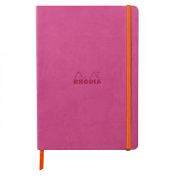 Caiet A5 Rhodia Rhodiarama Softcover Fuchsia - Ivory Lined 7 mm - 160 pagini 90 g/mp - 117379C