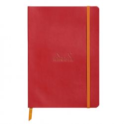 Caiet A5 Rhodia Rhodiarama Softcover Poppy - Ivory Lined 7 mm - 160 pagini 90 g/mp - 117413C