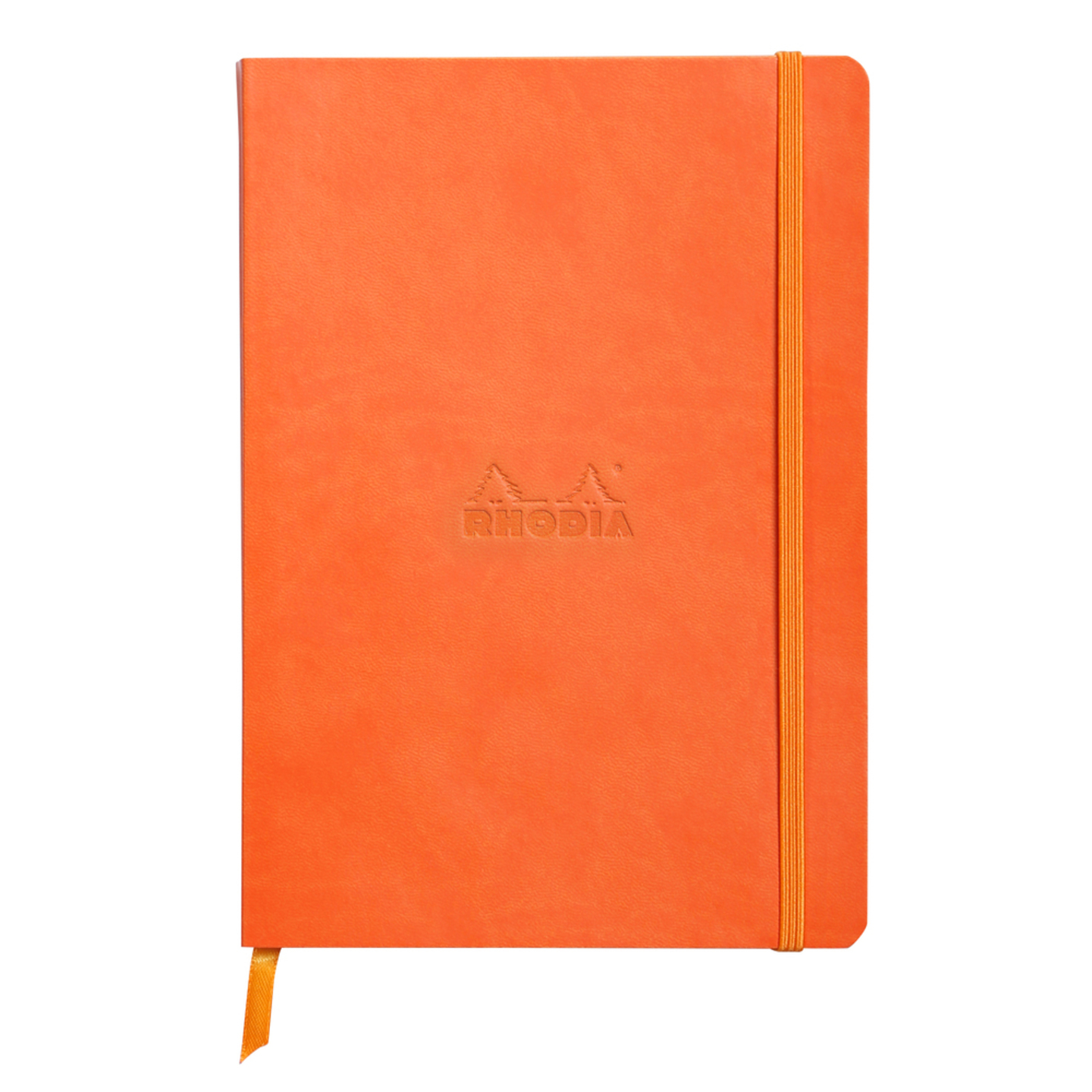 Imagine Produs Caiet A5 Rhodia Rhodiarama Softcover Webnotebook Tangerin - Ivory Dot Grid 5 mm - 160 pagini 90 g mp - 117464C