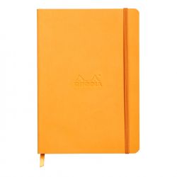 Caiet A5 Rhodia Rhodiarama Softcover Orange - Ivory Lined 7 mm - 160 pagini 90 g/mp - 117415C