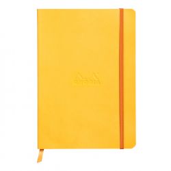 Caiet A5 Rhodia Rhodiarama Softcover Daffodil Yellow - Ivory Lined 7 mm - 160 pagini 90 g/mp - 117416C