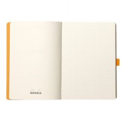 Caiet Personalizabil pentru Organizare A5 Rhodia Rhodiarama Softcover Goalbook Gold - Ivory Dot Grid 5 mm - 240 pagini 90 g/mp - 117811C