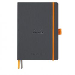 Caiet Personalizabil pentru Organizare A5 Rhodia Rhodiarama Softcover Goalbook Titanium - Ivory Dot Grid 5 mm - 240 pagini 90 g/mp - 117814C