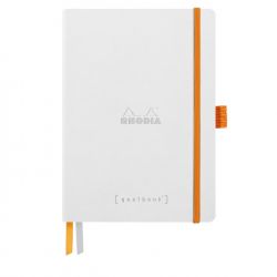 Caiet Personalizabil pentru Organizare A5 Rhodia Rhodiarama Softcover Goalbook White - Ivory Dot Grid 5 mm - 240 pagini 90 g/mp - 117815C