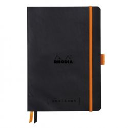 Caiet Personalizabil pentru Organizare A5 Rhodia Rhodiarama Softcover Goalbook Black - Ivory Dot Grid 5 mm - 240 pagini 90 g/mp - 117742C