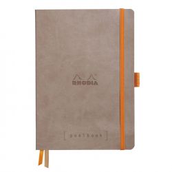 Caiet Personalizabil pentru Organizare A5 Rhodia Rhodiarama Softcover Goalbook Taupe - Ivory Dot Grid 5 mm - 240 pagini 90 g/mp - 117744C