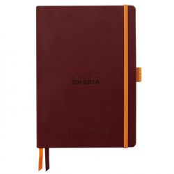 Caiet Personalizabil pentru Organizare A5 Rhodia Rhodiarama Softcover Goalbook Burgundy - Ivory Dot Grid 5 mm - 240 pagini 90 g/mp - 117800C