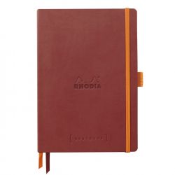 Caiet Personalizabil pentru Organizare A5 Rhodia Rhodiarama Softcover Goalbook Nacarat - Ivory Dot Grid 5 mm - 240 pagini 90 g/mp - 117801C